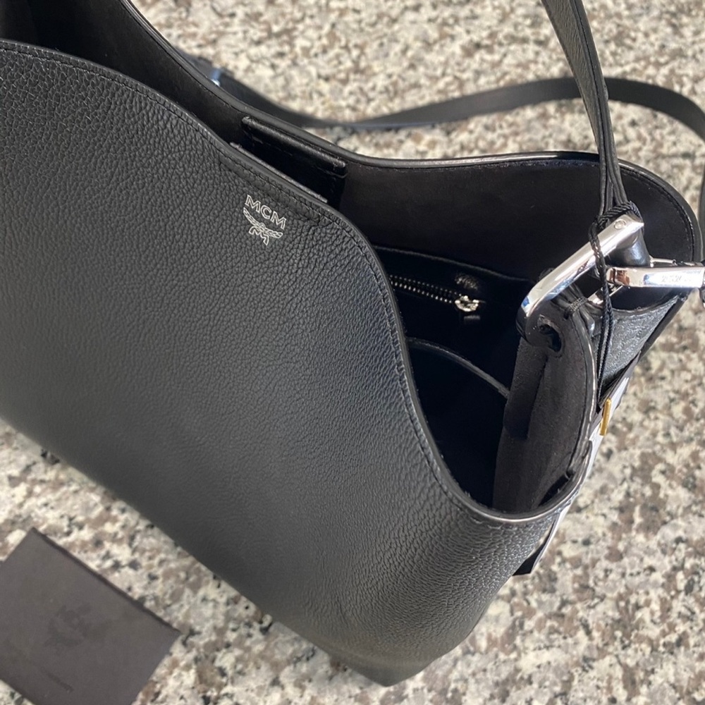 ***SOLD*** MCM Sarah Leather & Visetos Canvas Hobo Handbag